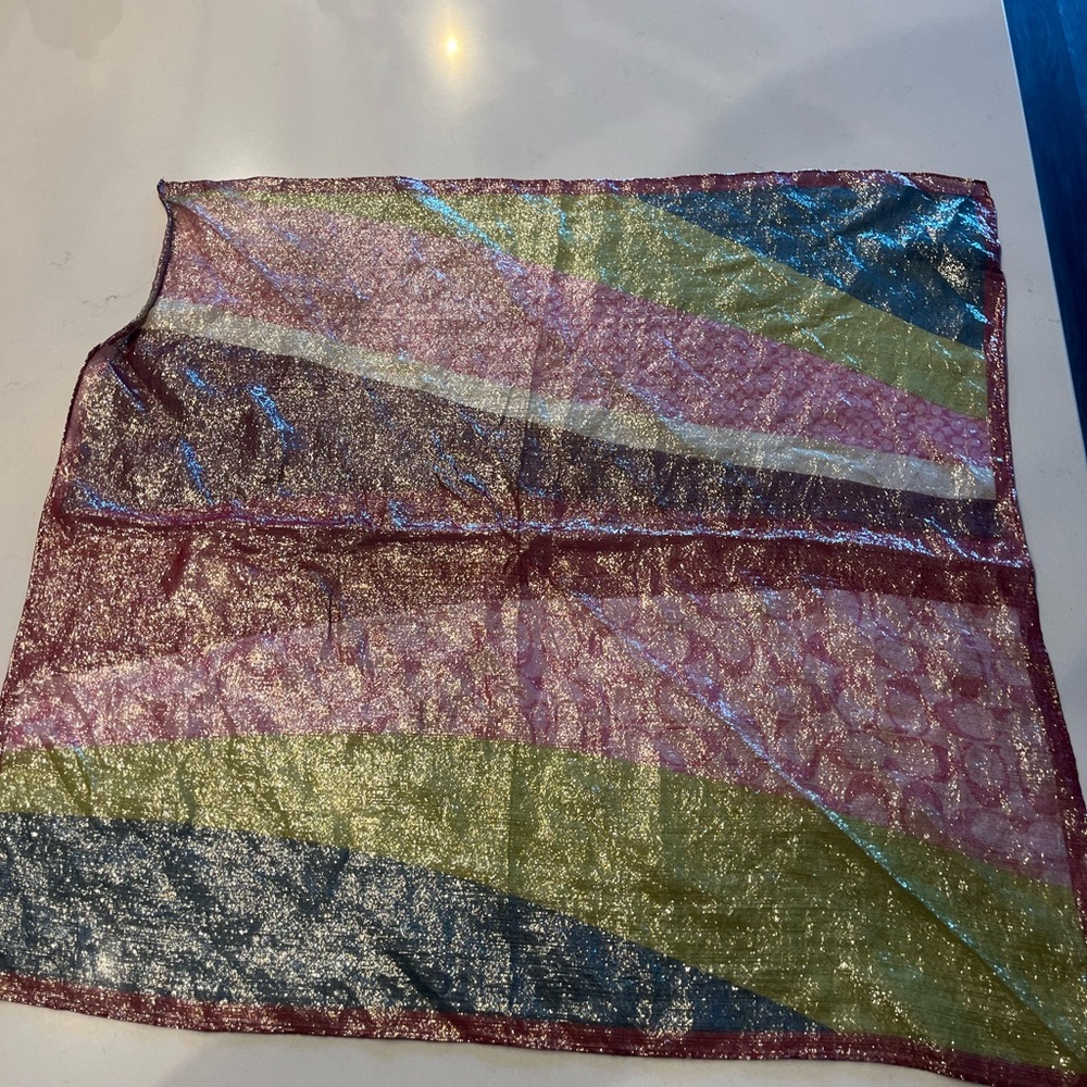 Coach Multicolor Shimmer Scarf